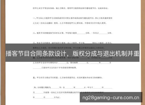 播客节目合同条款设计，版权分成与退出机制并重